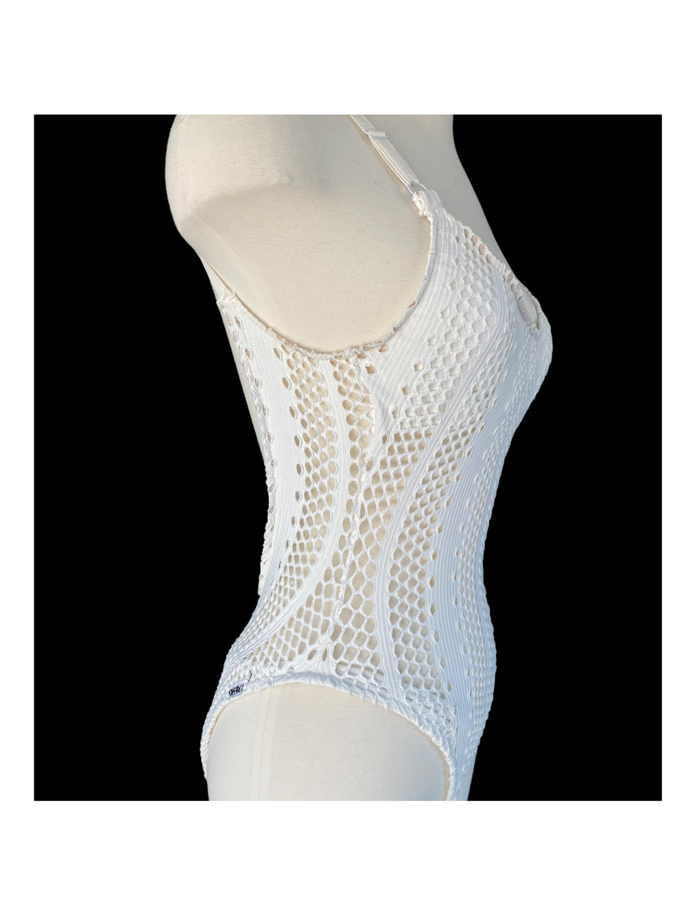 One Of A Kind Vintage Moschino Crochet High Leg One Piece Vintage 1980’s Size